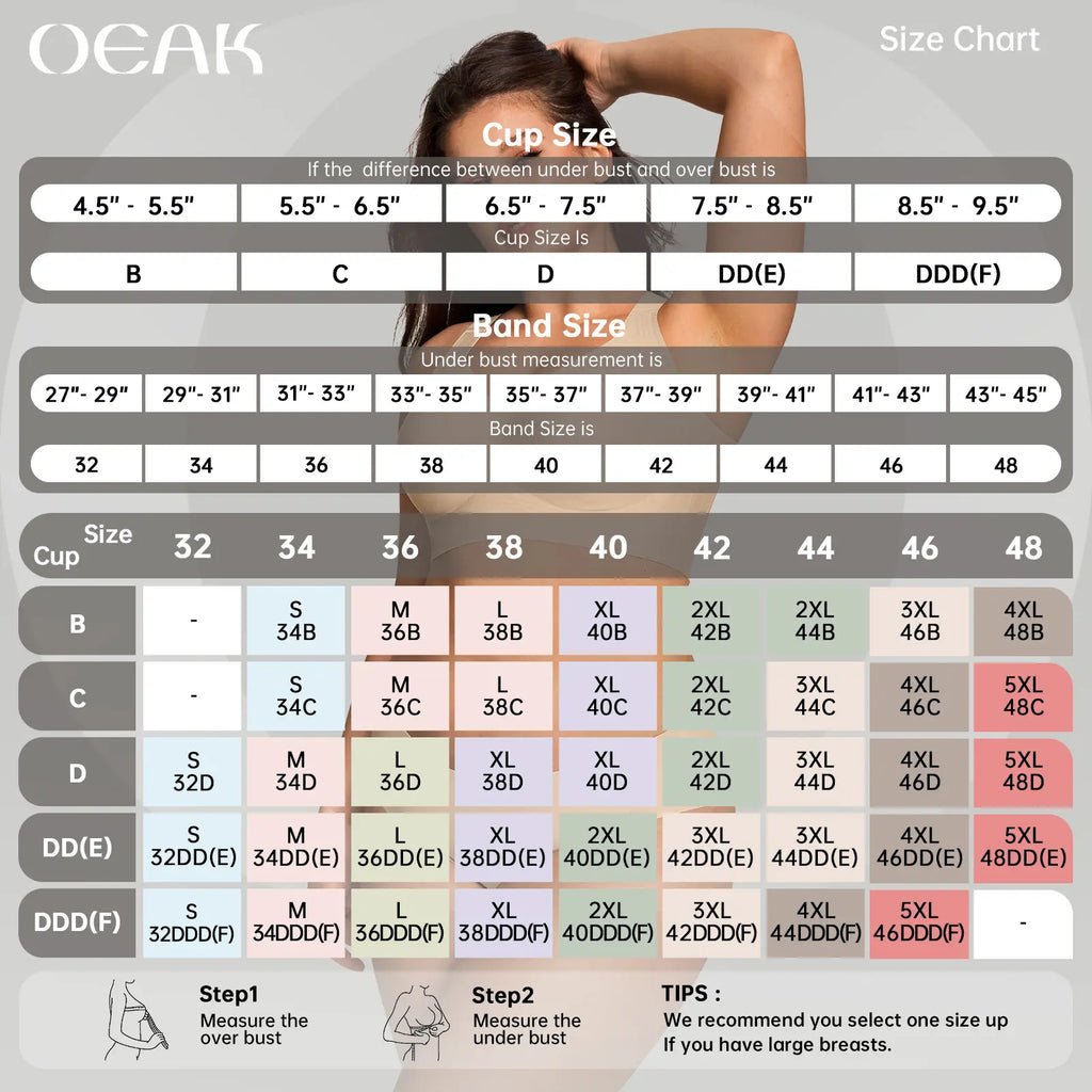 OEAK Womens Jelly Bras Full Coverage Wireless Supportive Bra Push up plus Size Comfort Soft No Underwire Seamless Comfortable Wireless T-Shirt Everyday Bras Wings