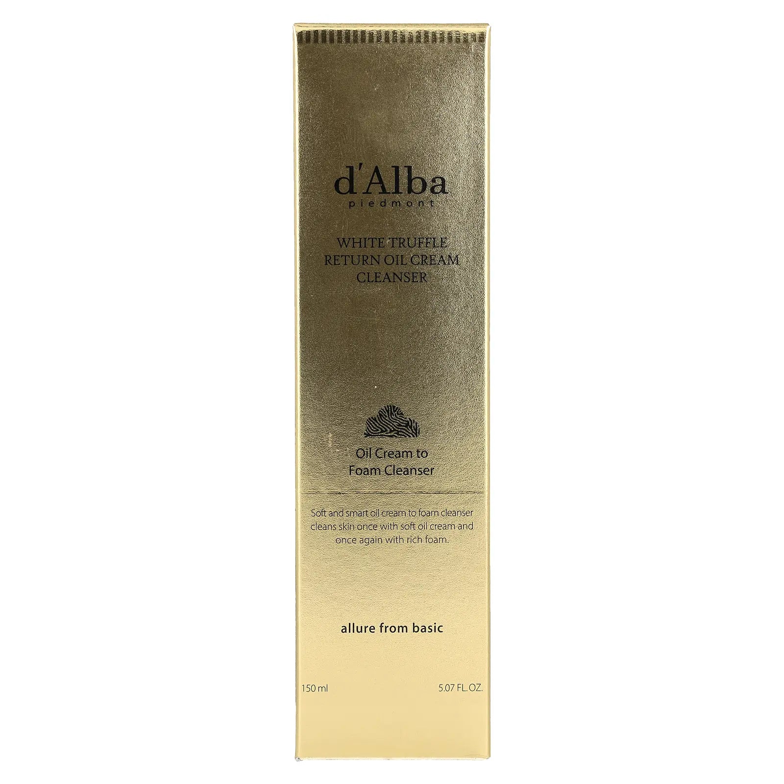 D'Alba White Truffle Return Oil Cream Cleanser, 5.07 Fl Oz (150 Ml)